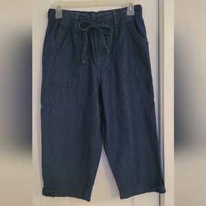 Gloria Vanderbilt denim capris size small blue